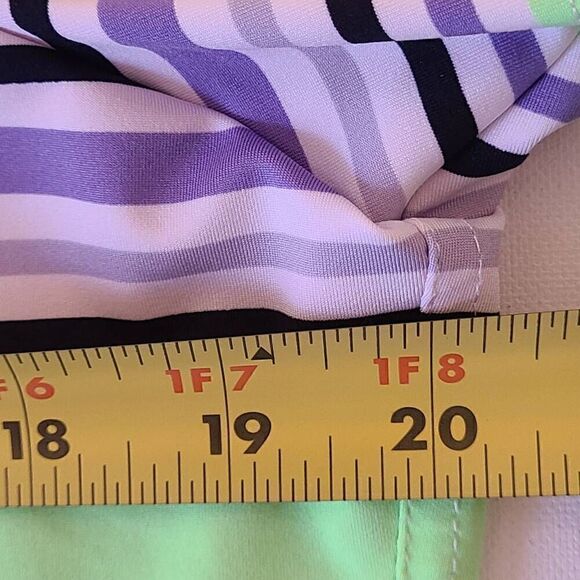 Jofit Womens Stripe Collared Half Zip Stretchable Golf Polo Multicolor Large - Picture 6 of 9